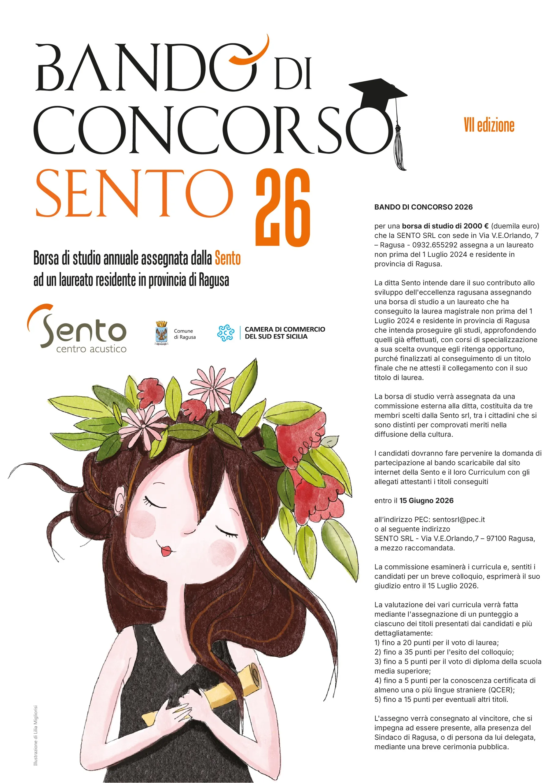Bando di Concorso Sento 2026